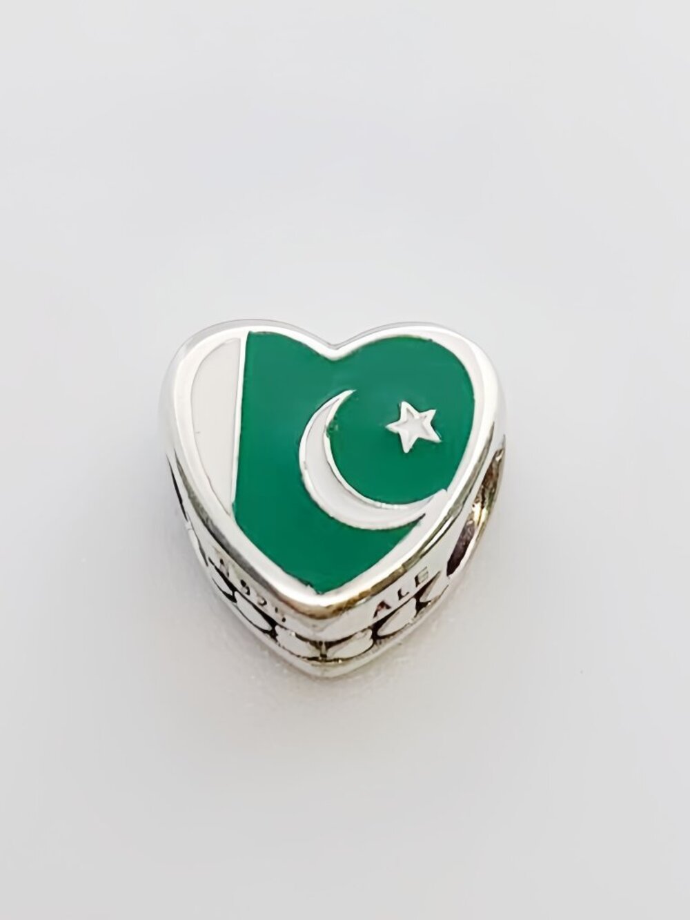 Pandora Pakistan Flag Heart Charm